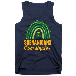 Funny Cute Shenanigans Coordinator Lucky Green Rainbow Pot Of Gold Tank Top