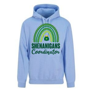 Funny Cute Shenanigans Coordinator Lucky Green Rainbow Pot Of Gold Unisex Surf Hoodie