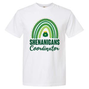 Funny Cute Shenanigans Coordinator Lucky Green Rainbow Pot Of Gold Garment-Dyed Heavyweight T-Shirt