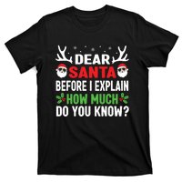 Funny Christmas Shirts Kids Adults Dear Santa I Can Explain T-Shirt