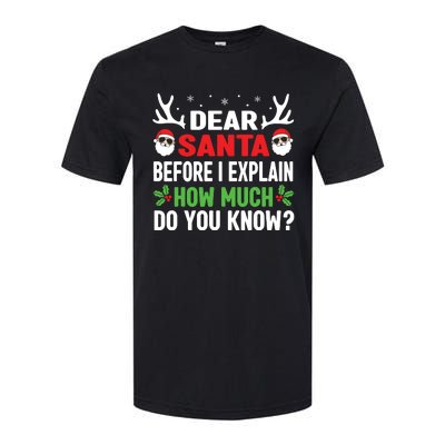 Funny Christmas Shirts Kids Adults Dear Santa I Can Explain Softstyle CVC T-Shirt