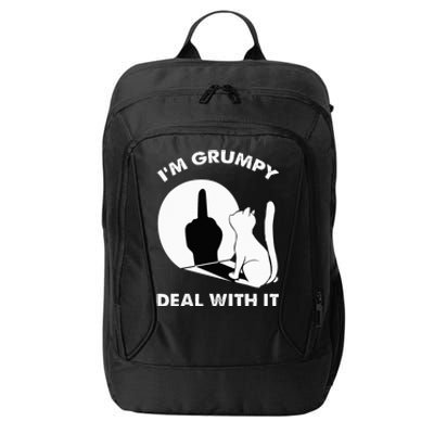 Funny Cat Shadow I'm Grumpy Deal With It  City Backpack