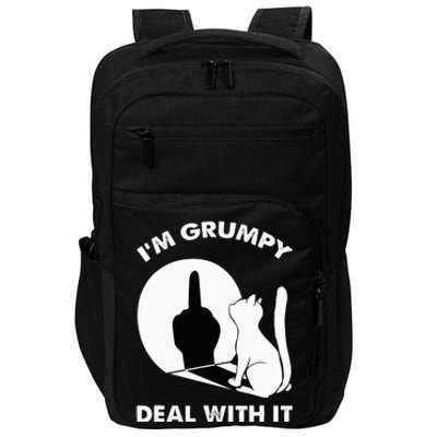 Funny Cat Shadow I'm Grumpy Deal With It  Impact Tech Backpack