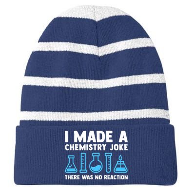 Funny Chemistry Science Teacher Chemist Gift Striped Beanie with Solid Band