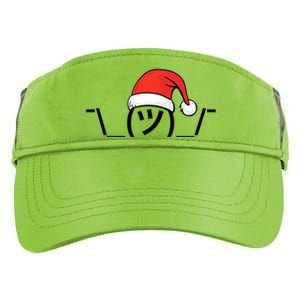 Funny Christmas Santa Shrug Text Emoji Adult Drive Performance Visor