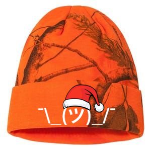 Funny Christmas Santa Shrug Text Emoji Kati Licensed 12" Camo Beanie