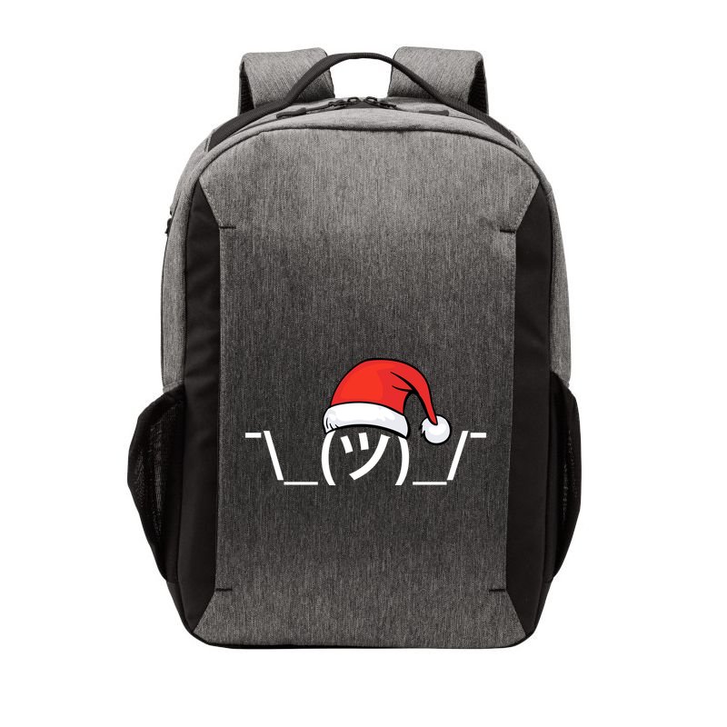 Funny Christmas Santa Shrug Text Emoji Vector Backpack