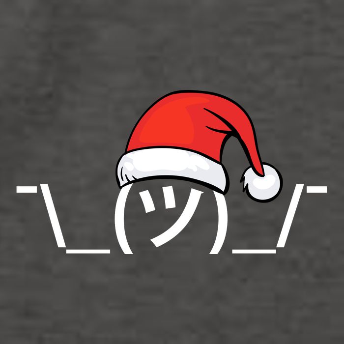 Funny Christmas Santa Shrug Text Emoji Vector Backpack