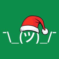 Funny Christmas Santa Shrug Text Emoji Button