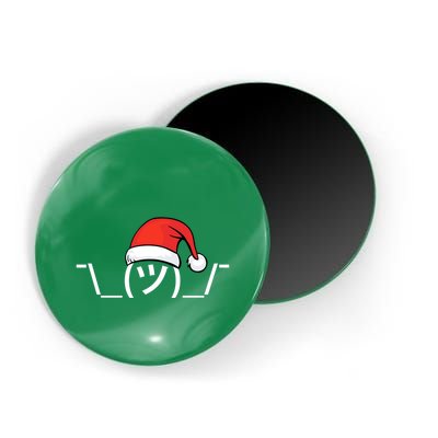 Funny Christmas Santa Shrug Text Emoji Magnet
