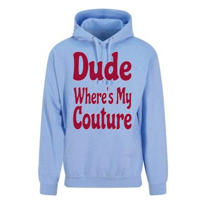 Funny Couture Sarcastic Quote Dude Where's My Couture Pink Unisex Surf Hoodie