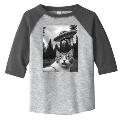 Funny Cat Selfie With A Ufo Toddler Fine Jersey T-Shirt