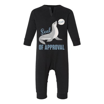 Funny Cute Seal Of Approval Infant Fleece One Piece