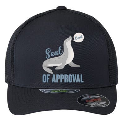 Funny Cute Seal Of Approval Flexfit Unipanel Trucker Cap