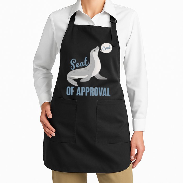 Funny Cute Seal Of Approval Apron