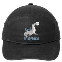 Funny Cute Seal Of Approval 7-Panel Snapback Hat