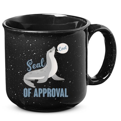 Funny Cute Seal Of Approval 15oz Campfire Ceramic Mug