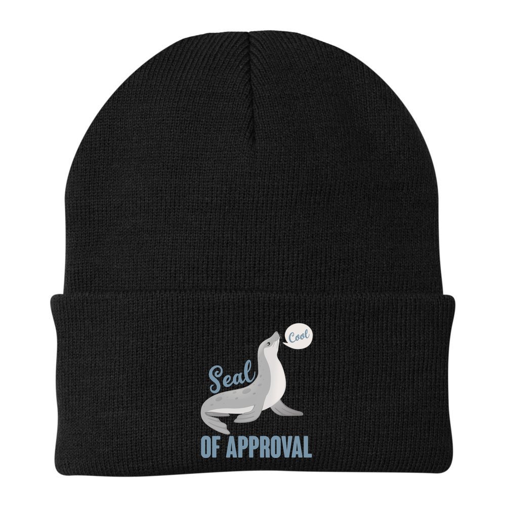 Funny Cute Seal Of Approval Beanie