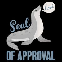 Funny Cute Seal Of Approval Drawstring Bag