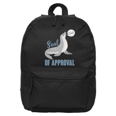 Funny Cute Seal Of Approval 16 in Basic Backpack