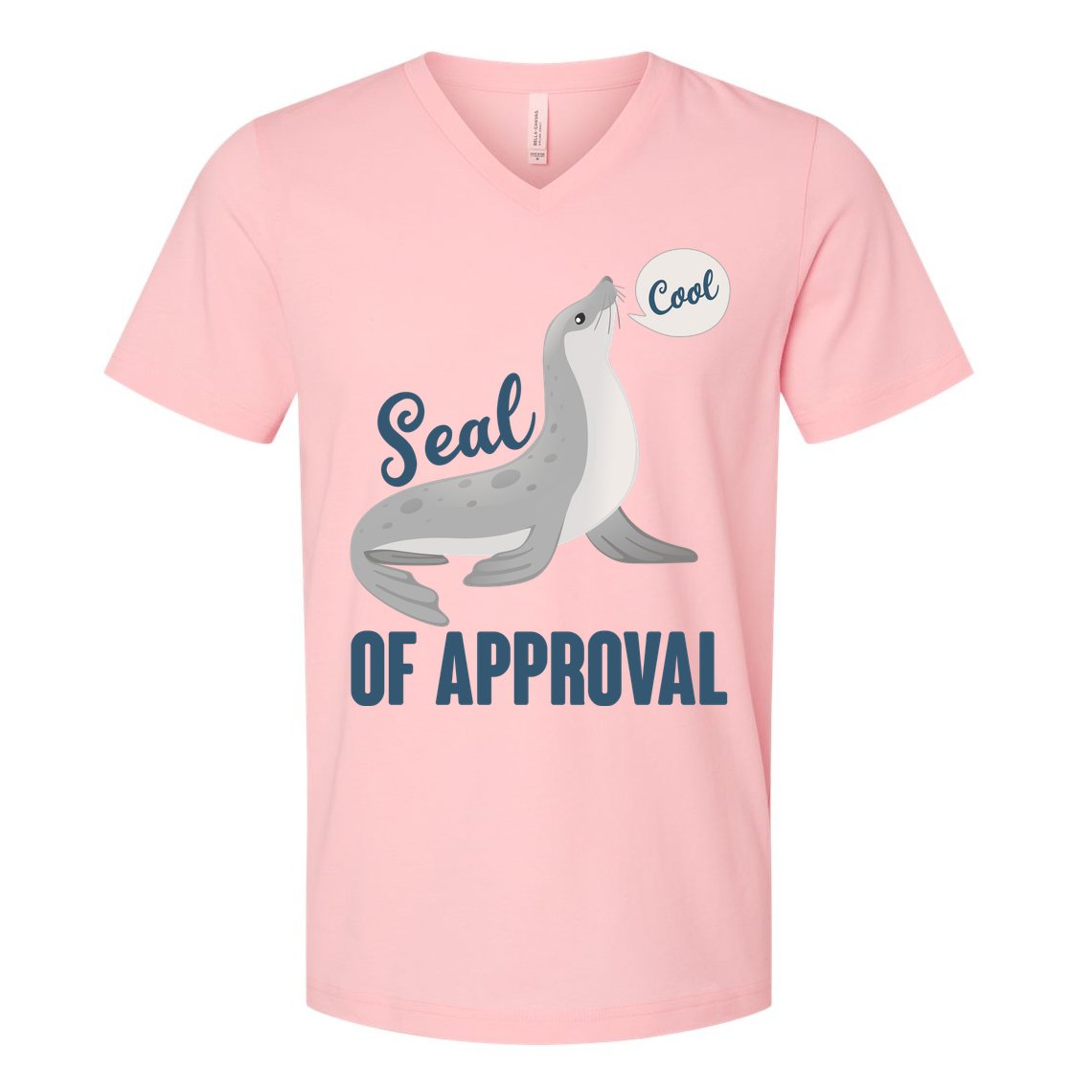 Funny Cute Seal Of Approval V-Neck T-Shirt