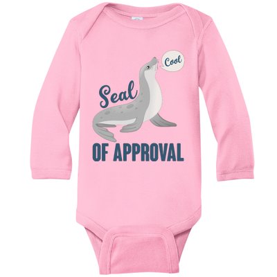 Funny Cute Seal Of Approval Baby Long Sleeve Bodysuit