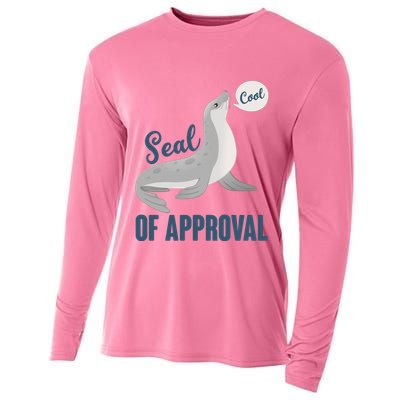 Funny Cute Seal Of Approval Cooling Performance Long Sleeve Crew