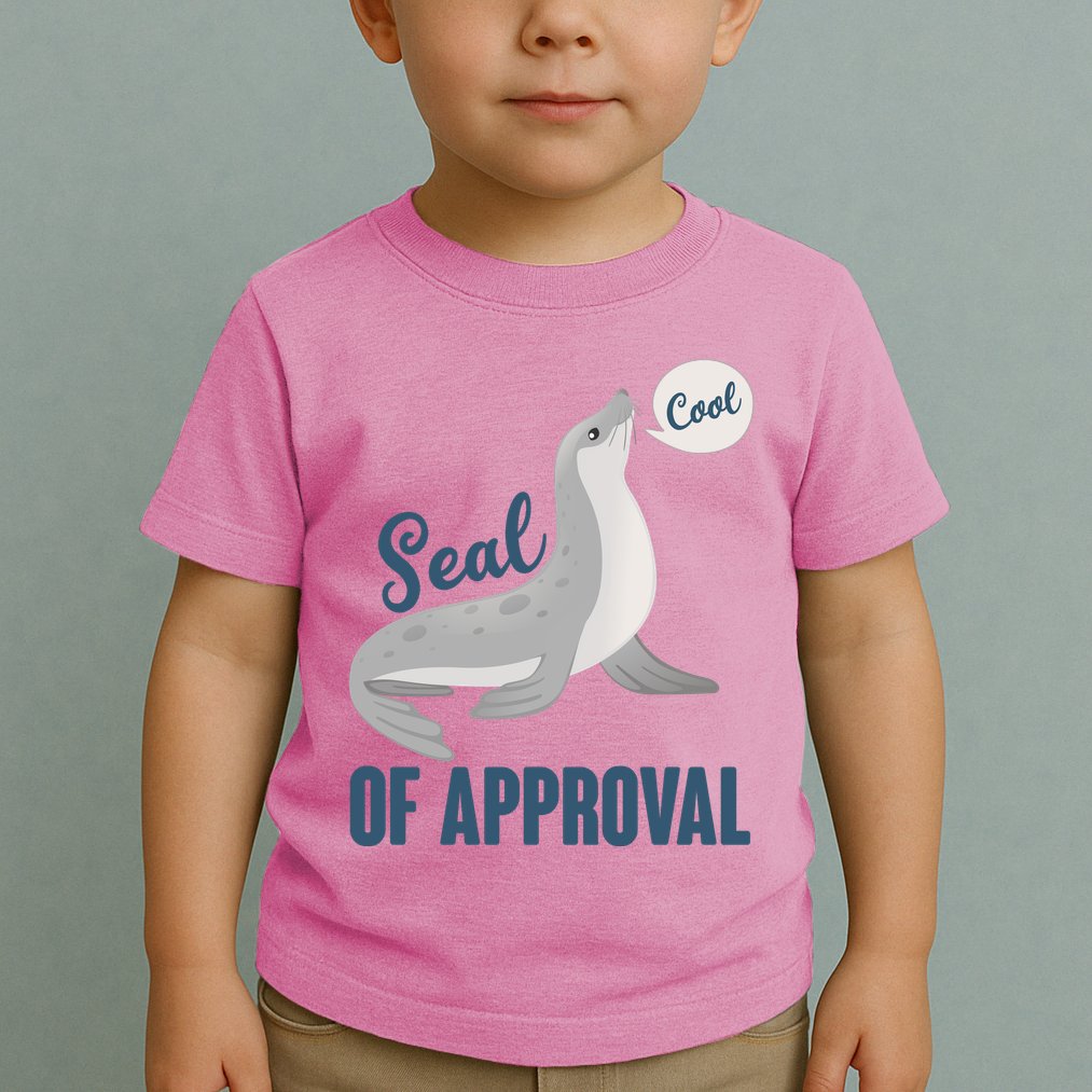 Funny Cute Seal Of Approval Toddler T-Shirt