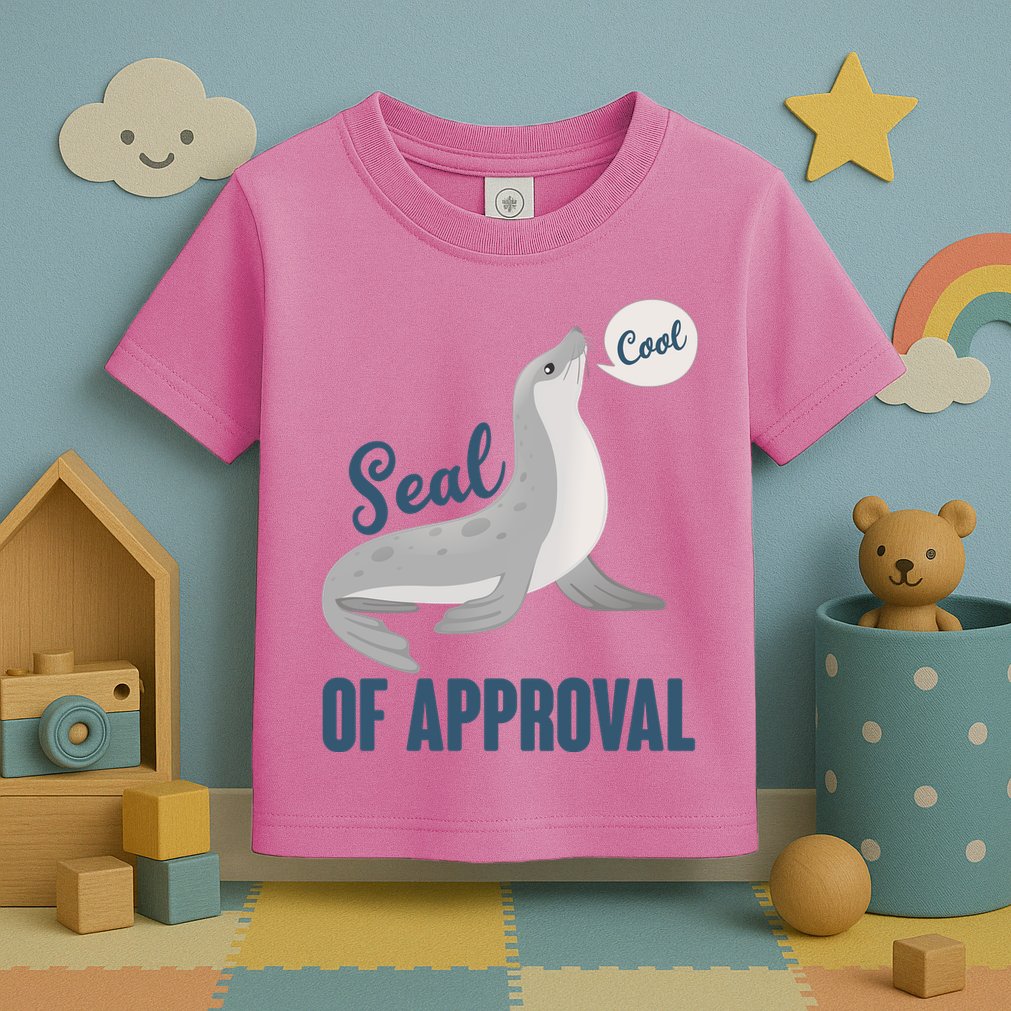 Funny Cute Seal Of Approval Toddler T-Shirt
