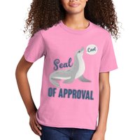 Funny Cute Seal Of Approval Kids T-Shirt