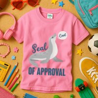 Funny Cute Seal Of Approval Kids T-Shirt