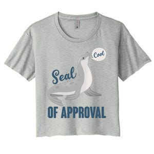 Funny Cute Seal Of Approval Women's Crop Top Tee