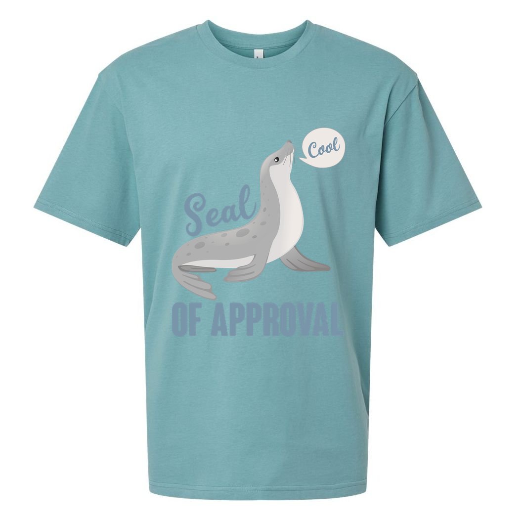 Funny Cute Seal Of Approval Sueded Cloud Jersey T-Shirt