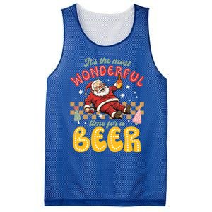 Funny Christmas Santa Claus Ing Beer Wonderful Time Great Gift Mesh Reversible Basketball Jersey Tank