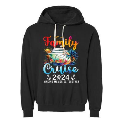 Family Cruise Ship Vacation Trip 2024 Family Cruise Matching Garment-Dyed Fleece Hoodie