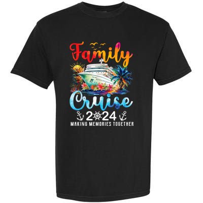 Family Cruise Ship Vacation Trip 2024 Family Cruise Matching Garment-Dyed Heavyweight T-Shirt