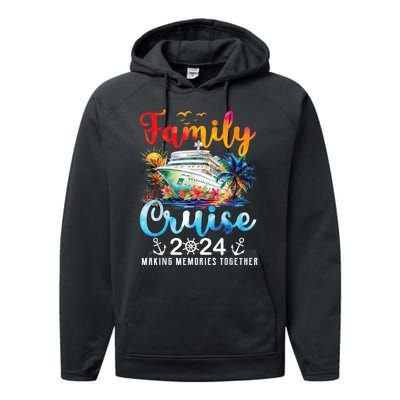 Family Cruise Ship Vacation Trip 2024 Family Cruise Matching Performance Fleece Hoodie