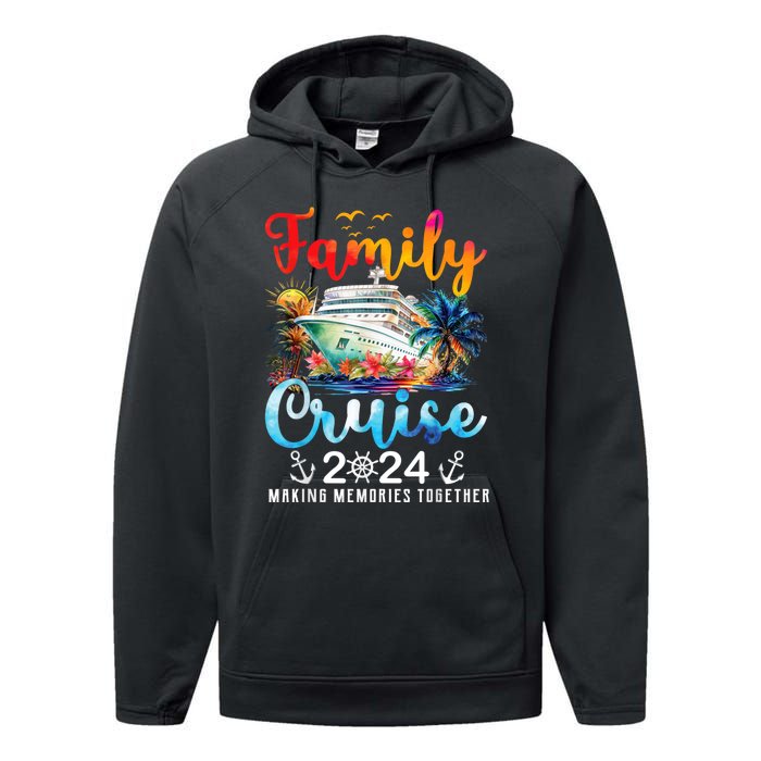 Family Cruise Ship Vacation Trip 2024 Family Cruise Matching Performance Fleece Hoodie