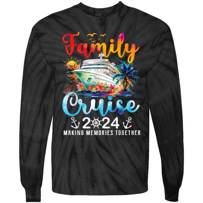 Family Cruise Ship Vacation Trip 2024 Family Cruise Matching Tie-Dye Long Sleeve Shirt