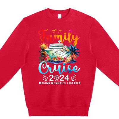 Family Cruise Ship Vacation Trip 2024 Family Cruise Matching Premium Crewneck Sweatshirt