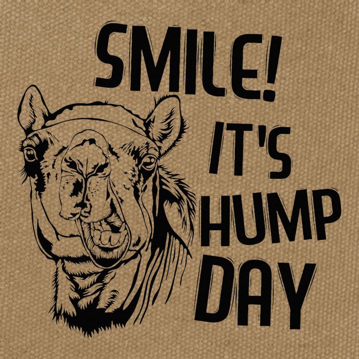 Funny Camel Smile! ItS Hump Day Funny Hump Day Cotton Canvas Backpack