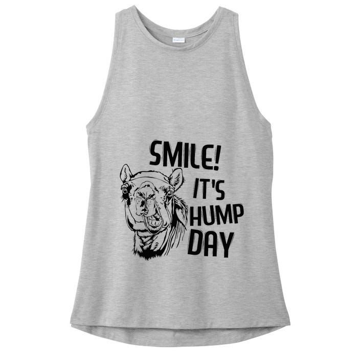 Funny Camel Smile! ItS Hump Day Funny Hump Day Ladies PosiCharge Tri-Blend Wicking Tank