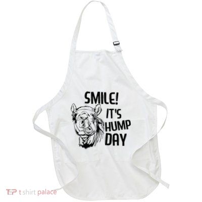 Funny Camel Smile! ItS Hump Day Funny Hump Day Full-Length Apron With Pockets