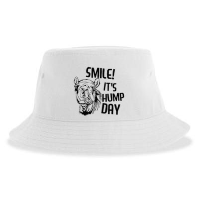Funny Camel Smile! ItS Hump Day Funny Hump Day Sustainable Bucket Hat