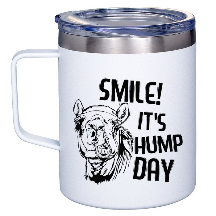 Funny Camel Smile! ItS Hump Day Funny Hump Day 12oz Stainless Steel Coffee Mug