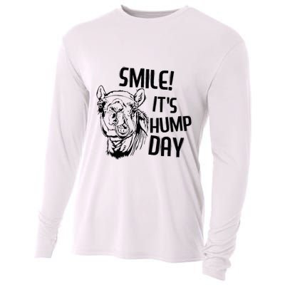 Funny Camel Smile! ItS Hump Day Funny Hump Day Cooling Performance Long Sleeve Crew