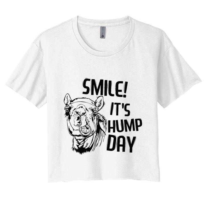 Funny Camel Smile! ItS Hump Day Funny Hump Day Crop Top