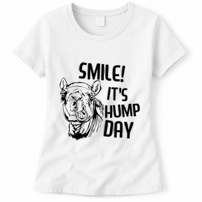 Funny Camel Smile! ItS Hump Day Funny Hump Day Womens T-Shirt