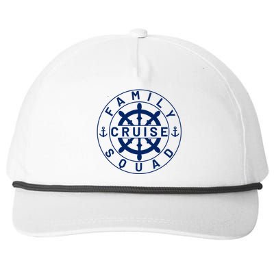 Family Cruise Squad Cruise Family And Group Cruise Ship Cute Gift Snapback Five-Panel Rope Hat