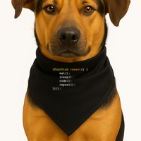 Funny Computer Science Programmer Eat Sleep Code USA-Made Doggie Bandana